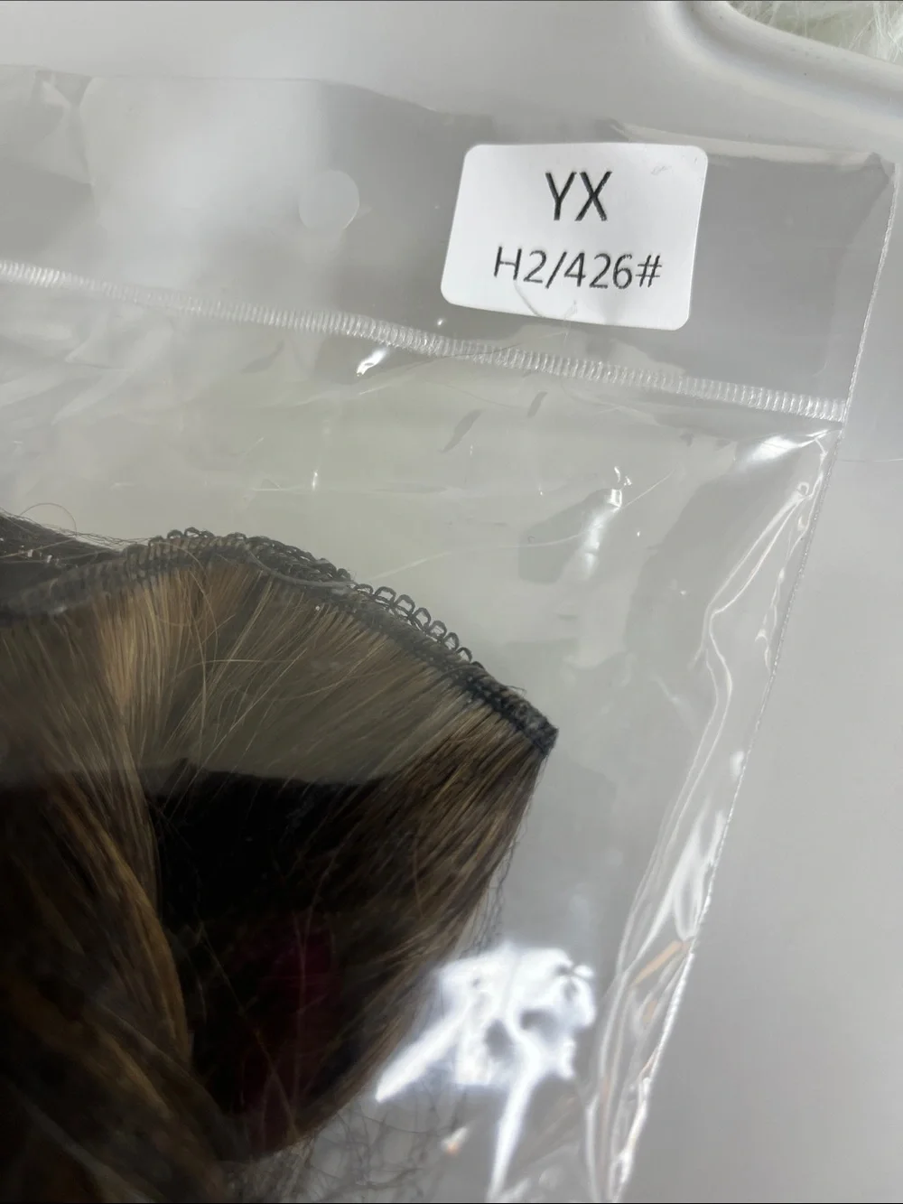 Natural Brown Clip-In Hair Extension with Blonde Highlights